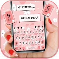 Daisy Pink SMS Keyboard Backgr