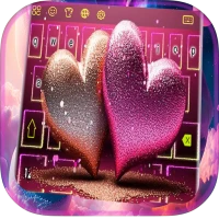 Glitter Love Heart Keyboard