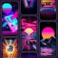 Neon Retro Wallpaper 4K