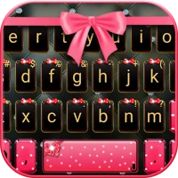 Girly Pink Bow Keyboard Theme