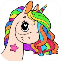 Glitter Unicorn Coloring Book