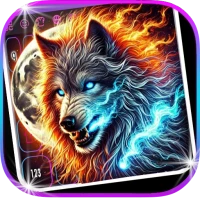Fire Wolf Theme keyboard