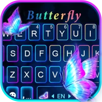 Pink Neon Butterfly Theme