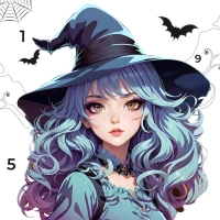 Halloween Color by Number Art