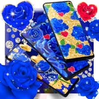 Blue golden rose wallpapers