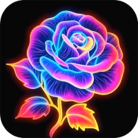 Neon Flower Wallpaper