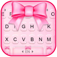 Pink Girly Bow Keyboard Theme