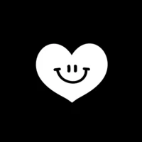 heart smile black theme