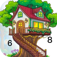 Calm Treehouse Color by Number
