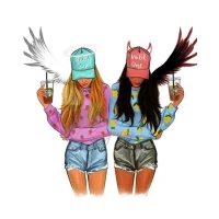 Girls BFF Wallpaper HD 4K