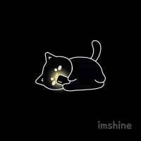 Simple cute black cat