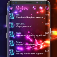 Neon light SMS theme