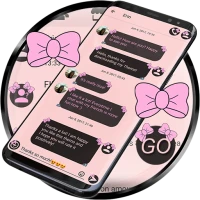 SMS Theme Ribbon Pink messages