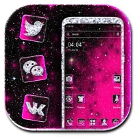 Black Pink Glitter Themes