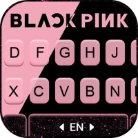 Black Pink Simple Keyboard Bac