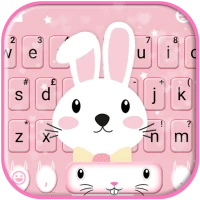 Pink Cute Bunny Keyboard Theme