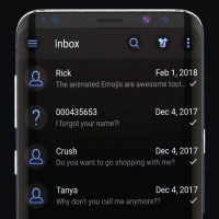 Cool black messenger theme