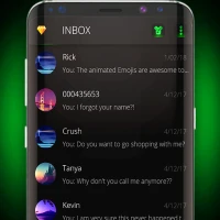 Dark mode SMS theme