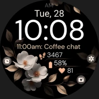 Bronze Flowers watch face