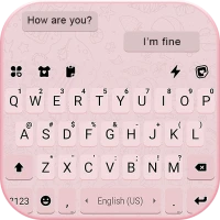 Pink SMS Keyboard Background