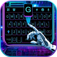 Black Neon 3D Keyboard Theme