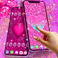 Pink glitter live wallpaper