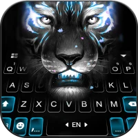 Fierce Neon Tiger Keyboard Bac