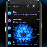 Blue Blossoms SMS Theme