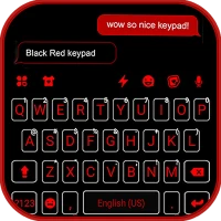 Cool Black Red Keyboard Theme