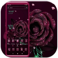 Giltter Rose Launcher Theme