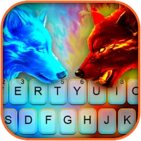 Fire Ice Wolf Keyboard Theme