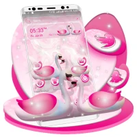 Swan Pink Love Launcher Theme