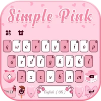 Simple Pink SMS Keyboard Backg