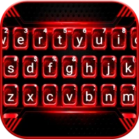 Black Red Tech Keyboard Theme