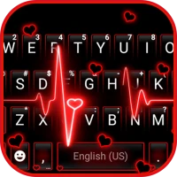 Neon Red Heartbeat Theme