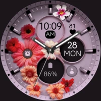 Flowers purple watch face