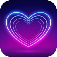 Sparkling Neon Heart Wallpaper