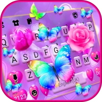 Pink Rose Butterfly Theme