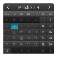 Month Calendar Widget