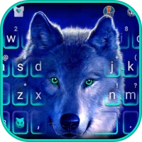Wild Ice Wolf Keyboard Theme