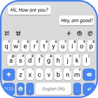 Blue White Chat Keyboard Theme