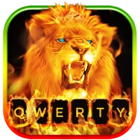 Fire Lion Keyboard + Wallpaper