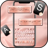Rose Gold Silk Keyboard Theme