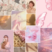 Aesthetic Pink Black Wallpaper