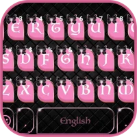 Pink Black Keyboard Theme