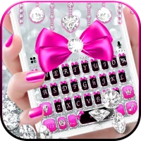 Silver Bowknot Keyboard Theme