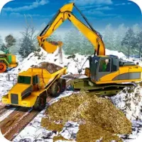 Heavy Excavator Snow Plow Sim