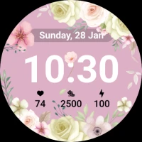 G011 Flowers Pastel Watch Face