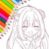 Anime Coloring Book Painting