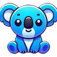 Cute Blue Koala Wallpaper